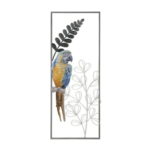 3D decoratief paneel papegaai metaal veelkleurig cm 28,6×2,5×74,3 3D decoratief paneel papegaai metaal veelkleurig cm 28,6×2,5×74,3