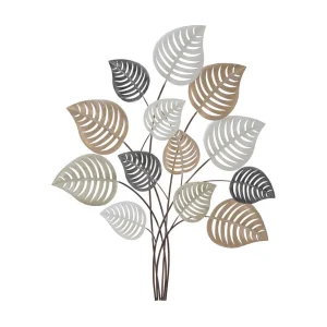 3D decoratief paneel in veelkleurig metaal, 81x5x100 cm 3D decoratief paneel in veelkleurig metaal, 81x5x100 cm