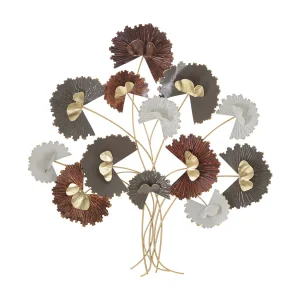 3D decoratief paneel met een veelkleurige metalen boom, 78x8x80 cm 3D decoratief paneel met een veelkleurige metalen boom, 78x8x80 cm