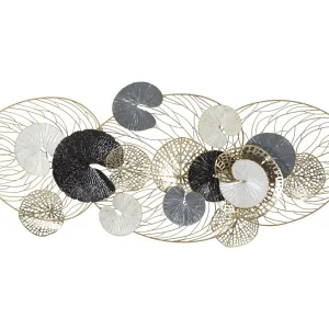 3D decoratief paneel in veelkleurig metaal, 124,5×9,5×55 cm 3D decoratief paneel in veelkleurig metaal, 124,5×9,5×55 cm