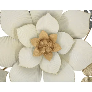 3D decoratief paneel met veelkleurige metalen bloemen, 134,6 x 7,6 x 69,9 cm 3D decoratief paneel met veelkleurige metalen bloemen, 134,6 x 7,6 x 69,9 cm