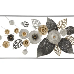 3D decoratief paneel in veelkleurig metaal 120x7x59 cm 3D decoratief paneel in veelkleurig metaal 120x7x59 cm