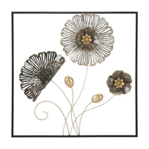 3D decoratief paneel in veelkleurig metaal 50×5,5×50 cm 3D decoratief paneel in veelkleurig metaal 50×5,5×50 cm