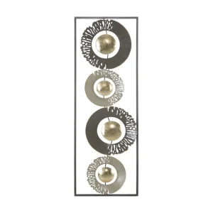 3D decoratief paneel in veelkleurig metaal, 31x3x89,5 cm 3D decoratief paneel in veelkleurig metaal, 31x3x89,5 cm