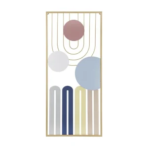 Abstract veelkleurig 3D metalen decoratief paneel, 37x2x84 cm Abstract veelkleurig 3D metalen decoratief paneel, 37x2x84 cm