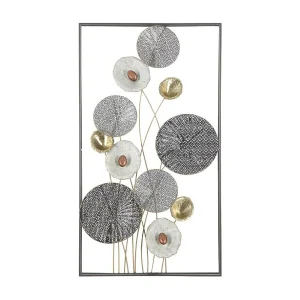 3D decoratief paneel in veelkleurig metaal, 50x6x90,5 cm 3D decoratief paneel in veelkleurig metaal, 50x6x90,5 cm