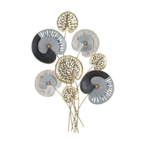 3D decoratief paneel in veelkleurig metaal 70×5,5×102 cm 3D decoratief paneel in veelkleurig metaal 70×5,5×102 cm