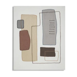 Abstract veelkleurig canvas schilderij 80×2.8×100 cm Abstract veelkleurig canvas schilderij 80×2.8×100 cm