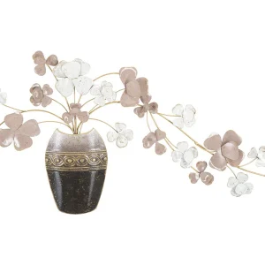 3D decoratief paneel in veelkleurige metalen vaas 87,5x6x46 cm