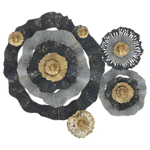 3D decoratief paneel in veelkleurig metaal 100x8x80 cm 3D decoratief paneel in veelkleurig metaal 100x8x80 cm