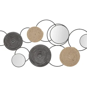 3D decoratief paneel in metaal en veelkleurig hout 106,5×4,5×52 cm 3D decoratief paneel in metaal en veelkleurig hout 106,5×4,5×52 cm