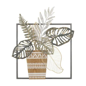 3D decoratief paneel met een veelkleurige metalen vaas, 54×6,4×62,9 cm 3D decoratief paneel met een veelkleurige metalen vaas, 54×6,4×62,9 cm