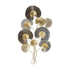 3D decoratief paneel in veelkleurig metaal, 63,5x4x109,5 cm 3D decoratief paneel in veelkleurig metaal, 63,5x4x109,5 cm