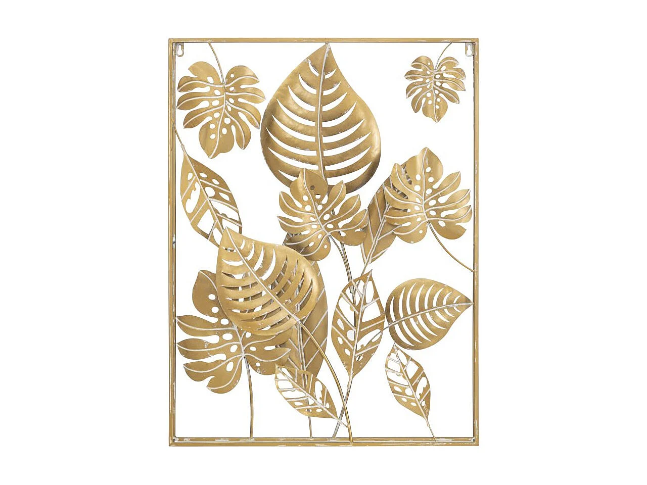 3D decoratief paneel in goudkleurig metaal 60x80x6,5 cm