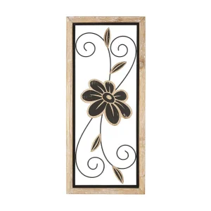 3D decoratief paneel in zwart metaal met lijst 26×2,5×60 cm 3D decoratief paneel in zwart metaal met lijst 26×2,5×60 cm