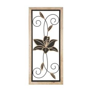 3D decoratief paneel in zwart metaal met lijst 26×2,5×60 cm 3D decoratief paneel in zwart metaal met lijst 26×2,5×60 cm