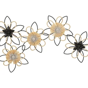 3D decoratief paneel in veelkleurig metaal en hout, 60x4x35 cm 3D decoratief paneel in veelkleurig metaal en hout, 60x4x35 cm
