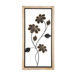 3D decoratief paneel in zwart metaal met lijst 30×2,5×60 cm 3D decoratief paneel in zwart metaal met lijst 30×2,5×60 cm