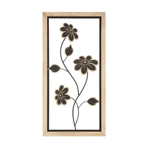 3D decoratief paneel in zwart metaal met lijst 30×2,5×60 cm 3D decoratief paneel in zwart metaal met lijst 30×2,5×60 cm