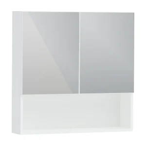 Badkamerkast Tejo, hangend, wit, met speigels, 70 x 17 x 70 cm Badkamerkast Tejo, hangend, wit, met speigels, 70 x 17 x 70 cm