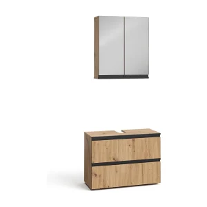Badkamermeubelset ambachtelijk 80x35x58 torren