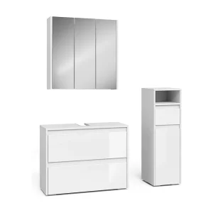Badkamermeubelset wit/wit hoogglans 30.2x30x96.3 majest Badkamermeubelset wit/wit hoogglans 30.2x30x96.3 majest