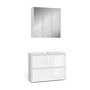Badkamermeubelset wit/wit hoogglans 80.1×30.1×62 majest Badkamermeubelset wit/wit hoogglans 80.1×30.1×62 majest