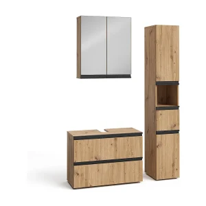 Badkamermeubelset ambachtelijk 80x35x58 torren