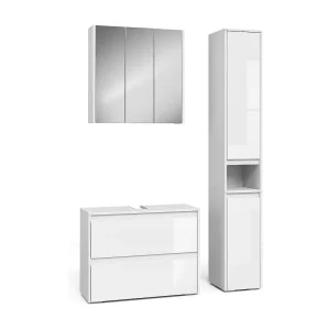 Badkamermeubelset wit/wit hoogglans 80.1×30.1×62 majest Badkamermeubelset wit/wit hoogglans 80.1×30.1×62 majest