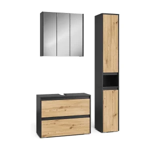 Badkamermeubelset antraciet/artisan 80.1×30.1×62 majest Badkamermeubelset antraciet/artisan 80.1×30.1×62 majest