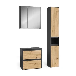 Badkamermeubelset antraciet/artisan 60.1×30.1×62 majest Badkamermeubelset antraciet/artisan 60.1×30.1×62 majest