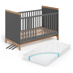 Babybed grijs/kunstnijverheid 144.1×79.7×98.4 malia Babybed grijs/kunstnijverheid 144.1×79.7×98.4 malia
