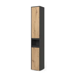 Badkamerkast antraciet/artisan 30.2x30x191.5 majest Badkamerkast antraciet/artisan 30.2x30x191.5 majest