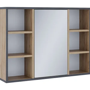 Badkamerspiegelkast krachtige eik goud 80×16.8×59.2 stephan