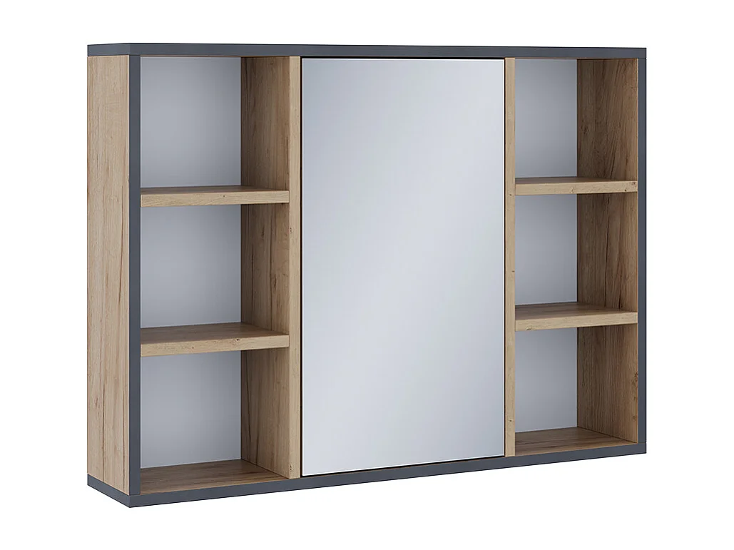 Badkamerspiegelkast krachtige eik goud 80x16.8x59.2 stephan