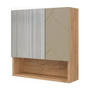 Badkamerspiegelkast krachtige eik goud 54×16.9×55 irma