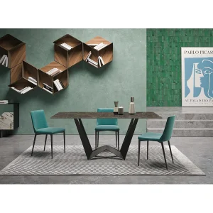 Achterkant, mini vaste tafel, houtskoolgrijs keramisch rechthoekig, schuine rand, keizerador porselein steengoedblad, bovenblad Achterkant, mini vaste tafel, houtskoolgrijs keramisch rechthoekig, schuine rand, keizerador porselein steengoedblad, bovenblad