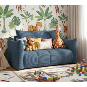 Amerikaanse slaapbank Flo, met slaapfunctie, voor kinderen, Poso, marineblauw (05) Amerikaanse slaapbank Flo, met slaapfunctie, voor kinderen, Poso, marineblauw (05)