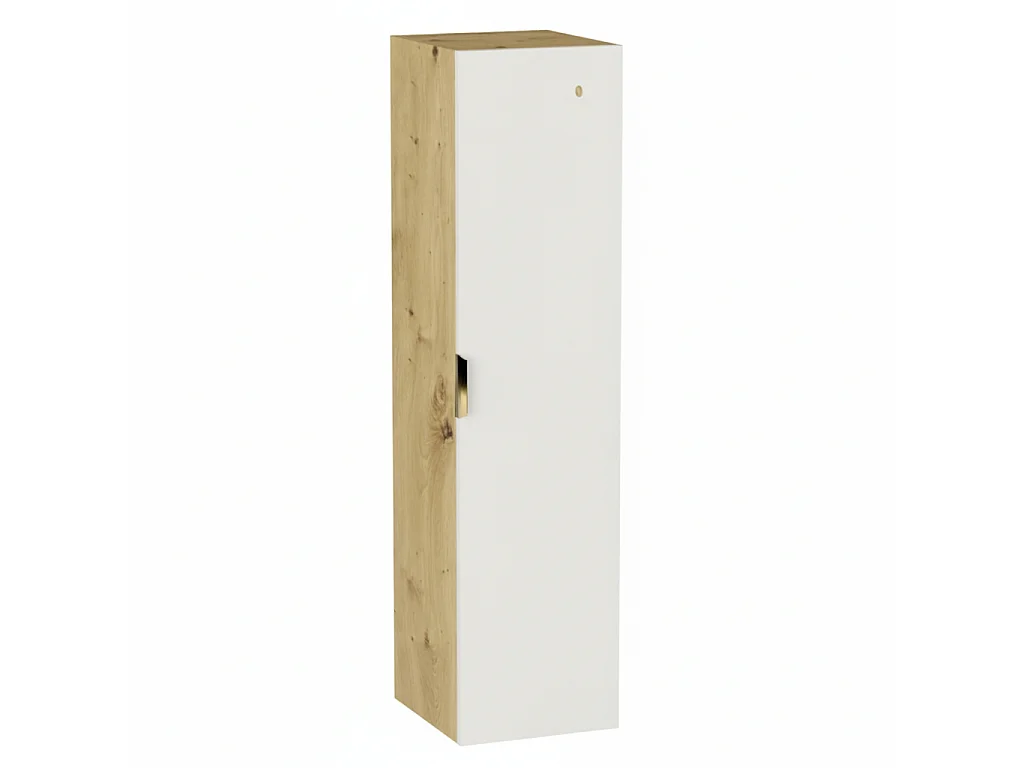 Badkamerkast Hoge kolom 1 deur Eiken Artisan / Wit Orio