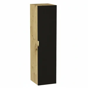 Badkamerkast Hoge kolom 1 deur Eiken Artisan / Zwart Orio Badkamerkast Hoge kolom 1 deur Eiken Artisan / Zwart Orio