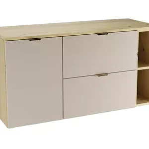 Badkamerset 120 cm Kast met werkblad Kast met mand Rek Eiken Artisan / Kasjmier Orio Badkamerset 120 cm Kast met werkblad Kast met mand Rek Eiken Artisan / Kasjmier Orio