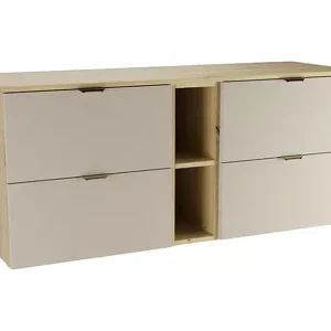 Badkamerset 140 cm Kast met blad en rek Eiken Artisan / Kasjmier Orio