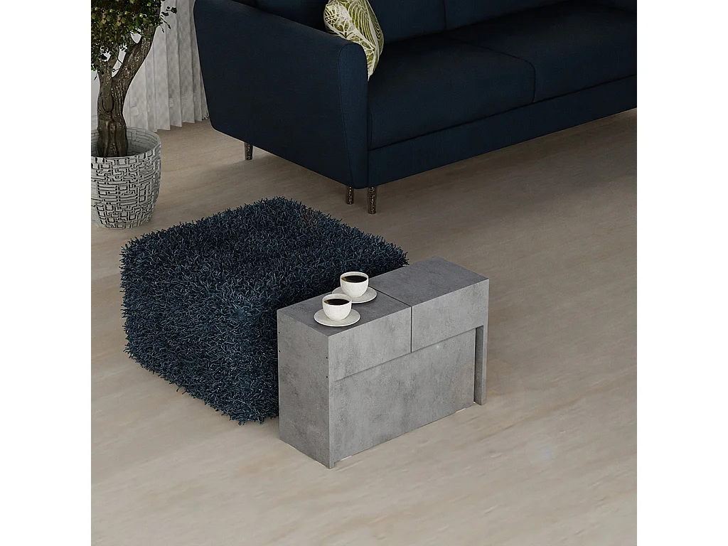 Bank/zitplaats uitschuifbaar tot 3 meter met geïntegreerd verlengvak 65 x 25 x 45 cm