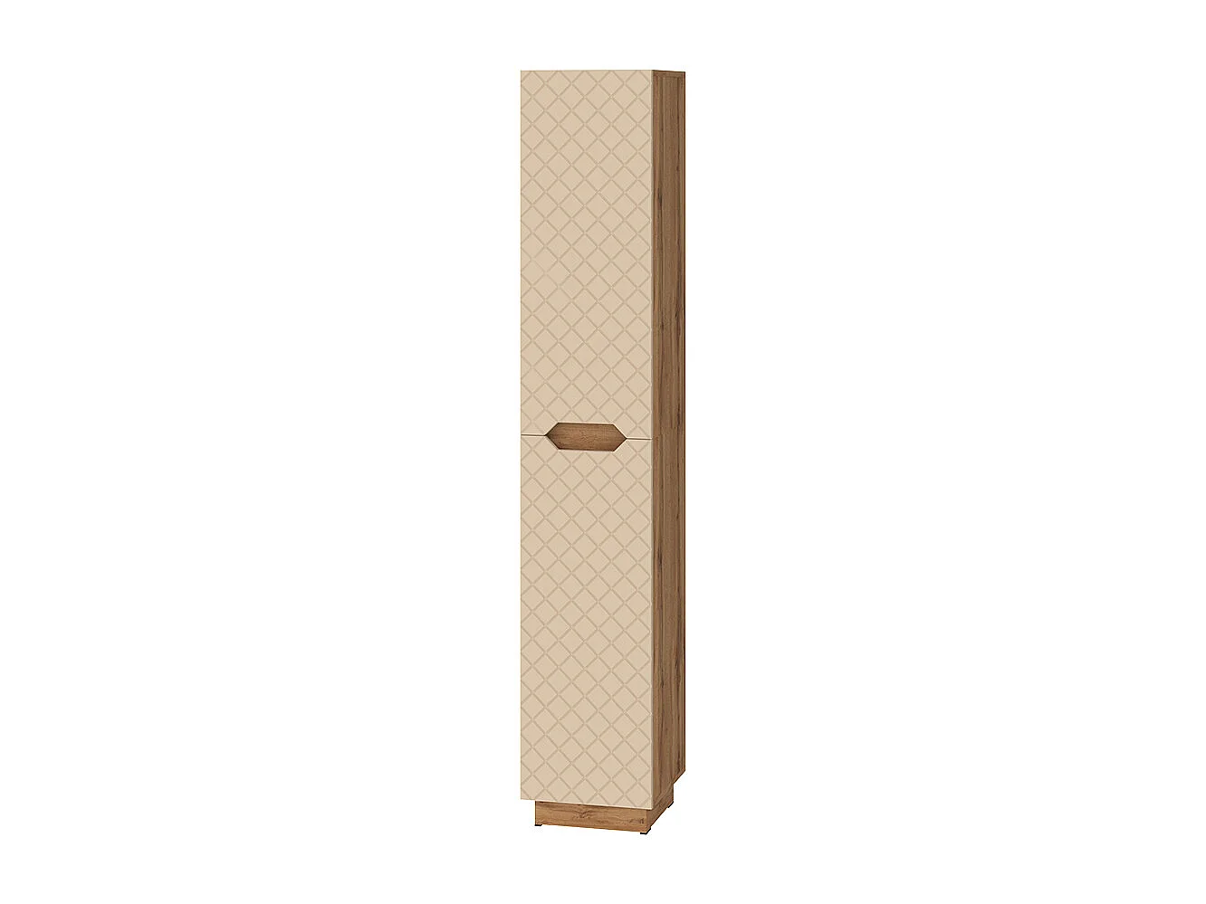 Badschrank eiche/kaschmir mit kachelstruktur 33x35x186 lotta