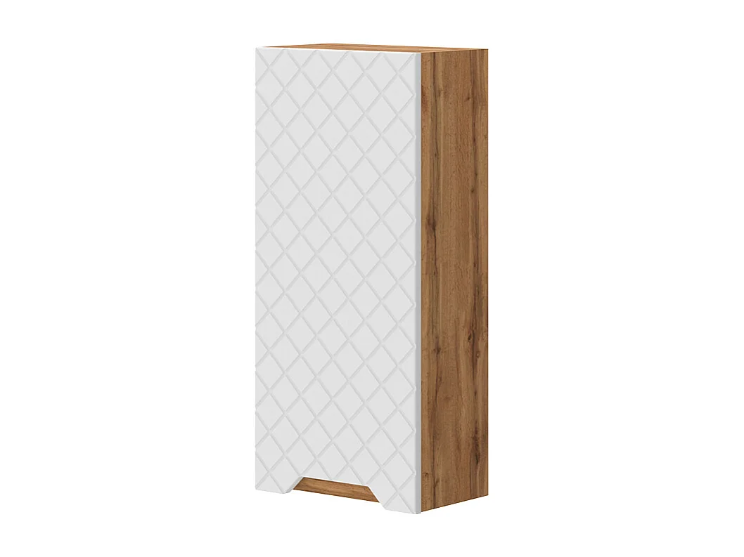 Badkamerkast eiken/wit met tegelstructuur 20x33x72.6 lotta
