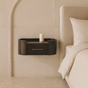 Artisan Furniture Valencia wandnachtkastje van massief mangohout, 1 lade, ruimte bovenin, donkerbruin Artisan Furniture Valencia wandnachtkastje van massief mangohout, 1 lade, ruimte bovenin, donkerbruin
