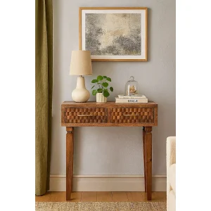 Artisan Furniture Cadiz gebeeldhouwde console met twee lades Artisan Furniture Cadiz gebeeldhouwde console met twee lades