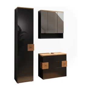 Badkamermeubelset antraciet 70x37x64.5 eden