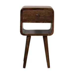 Artisan Furniture Nachtkastje met afgeronde open plank Artisan Furniture Nachtkastje met afgeronde open plank