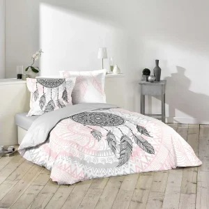 3-delige Beddenset Namasté 240×220 cm van Katoen 42 draden/cm² Roze met Dromenvanger Motief 3-delige Beddenset Namasté 240×220 cm van Katoen 42 draden/cm² Roze met Dromenvanger Motief